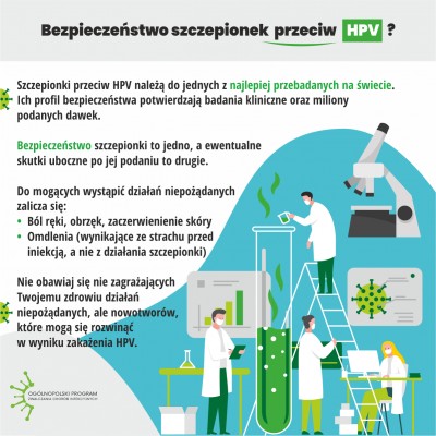 ulotka, bezpieczeństwo szczepionek przeciw HPV